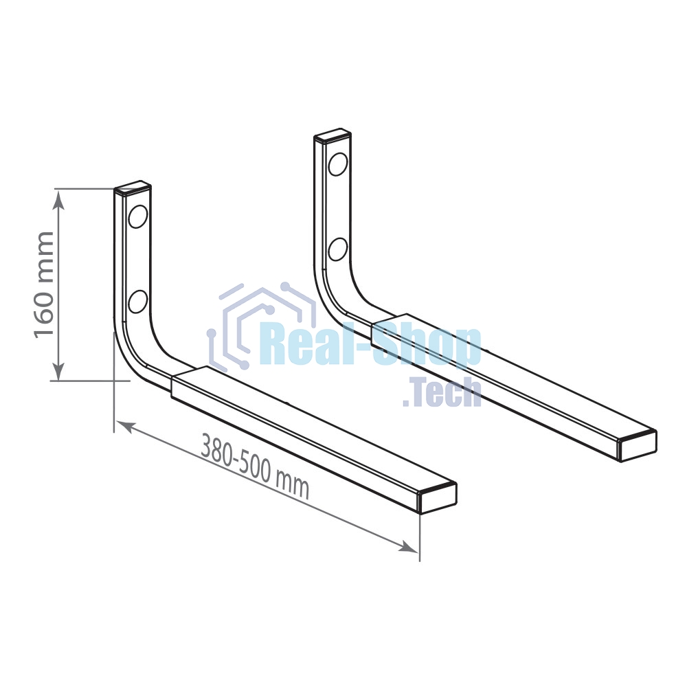 Кронштейн наст. для СВЧ Kromax MICRO-7s серебристый