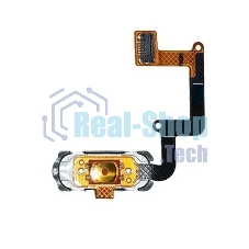 Кнопка HOME в сборе с механизмом и шлейфом для Samsung A320, черная