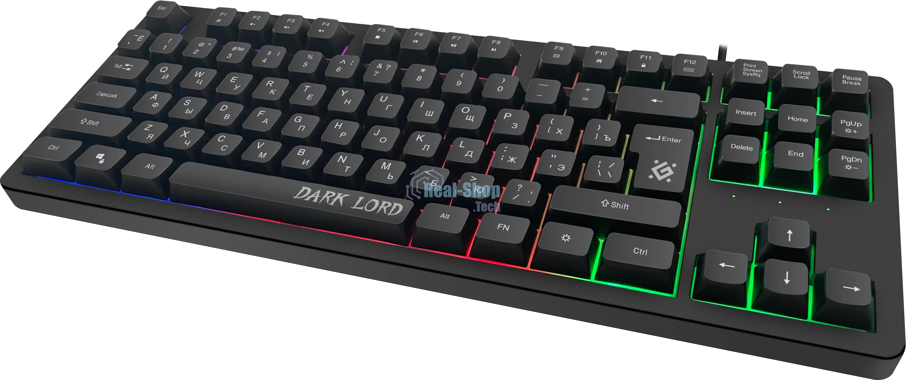 Клавиатура проводная Defender Dark Lord GK-580, USB, черный