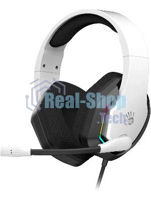 Гарнитура Bloody G260P белый-чёрный, проводная, USB, подсветка