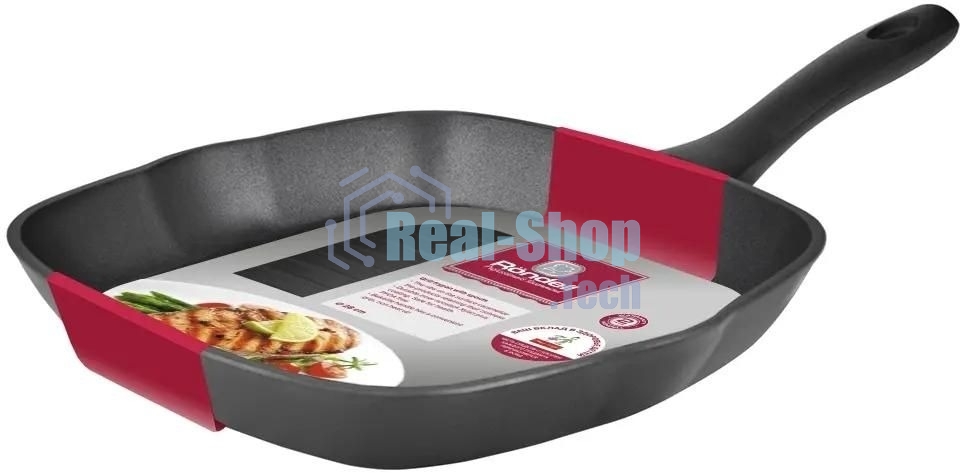 Сковорода-гриль Rondell RDA-762, 28х28 см, без крышки, черный