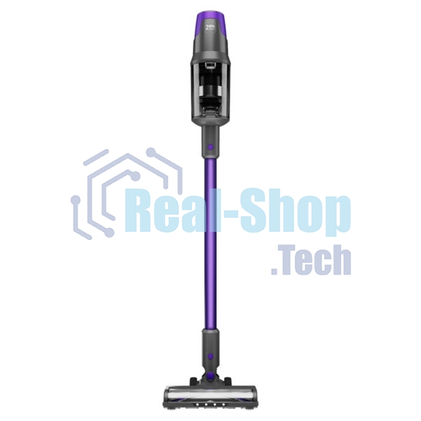 Пылесос вертикальный Centek CT-2572 фиолетовый/черный, питание от аккумулятора, 230 Вт, уборка сухая, пылесборник 1.2 л, работа от АКБ max 90 мин