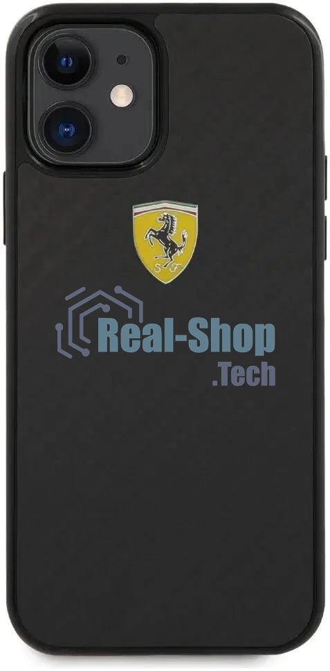 Чехол (клип-кейс) для Apple iPhone 12 mini Ferrari черный (FERCAHCP12SBK)