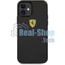 Чехол (клип-кейс) для Apple iPhone 12 mini Ferrari черный (FERCAHCP12SBK)