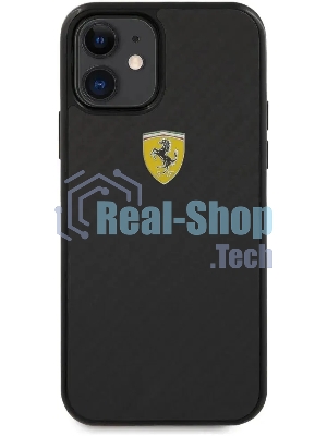 Чехол (клип-кейс) для Apple iPhone 12 mini Ferrari черный (FERCAHCP12SBK)