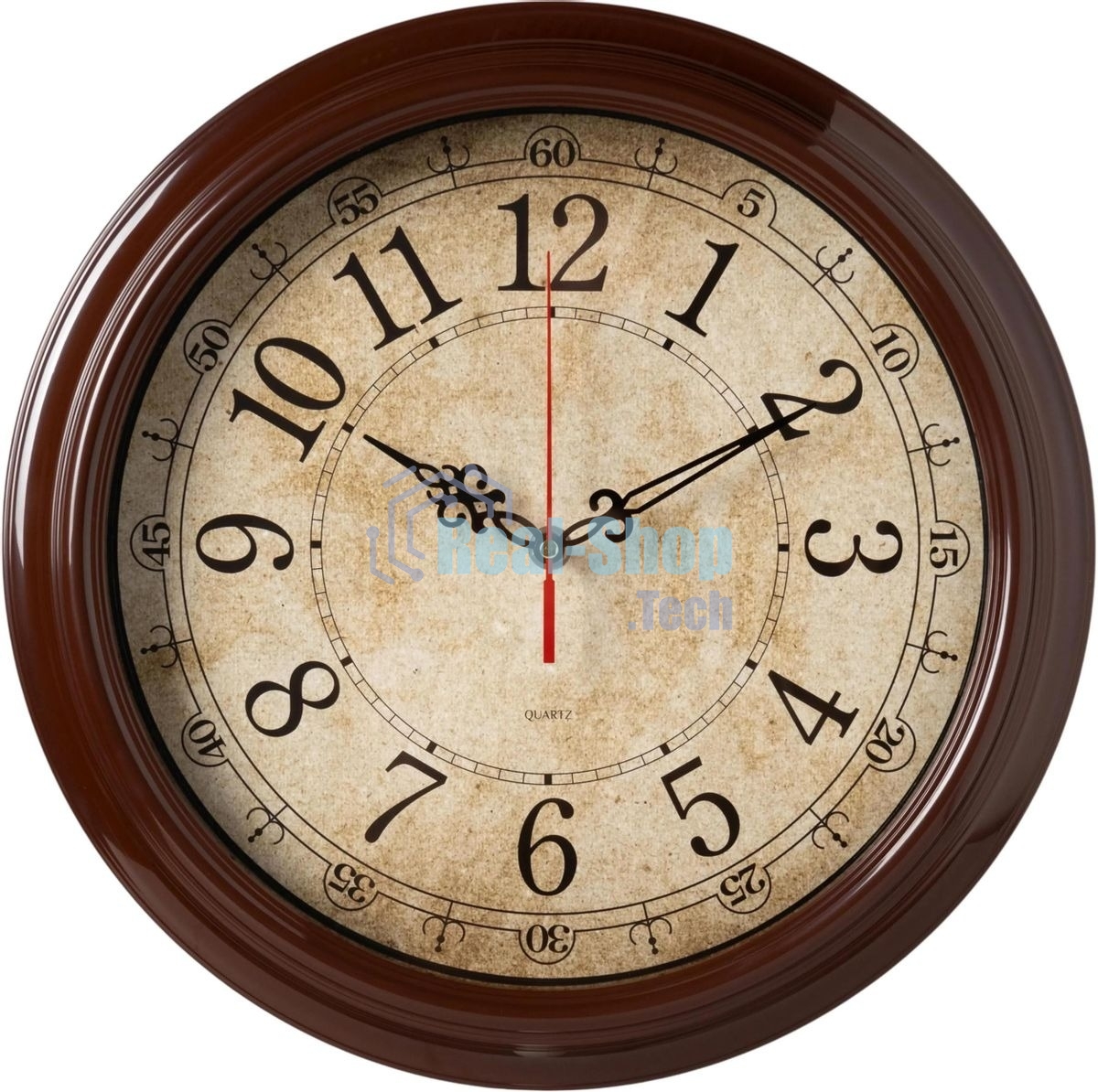 Часы настенные аналоговые Бюрократ WallC-R77P D35см коричневый