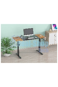 Стол игровой Cactus CS-EDL-BAWD столешница МДФ черный дуб антик, каркас черный