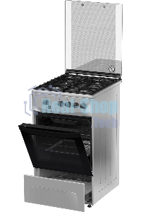 Плита газовая Darina 1D1 GM 241 014 Х нержавеющая сталь/черный, конфорок 4 шт, духовка 50 л, 50 см x 85 см x 60 см