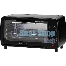 Мини-печь Galaxy Line GL 2625, черный, 8 л, 1000 Вт, таймер на 60 минут, индикатор работы, автоотключение