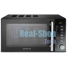 Микроволновая печь Polaris PMO 2002DG RUS черный, 20 л, 700 Вт, переключатели - поворотный механизм/кнопки