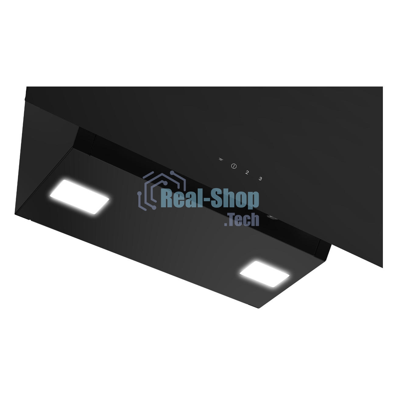 Вытяжка наклонная Indesit INHV 6FLM BL черный, 60 см, 408 куб. м/ч, 56 дБ