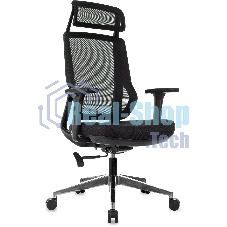 Кресло Бюрократ MC-412N-H черный, сетка, подголовник