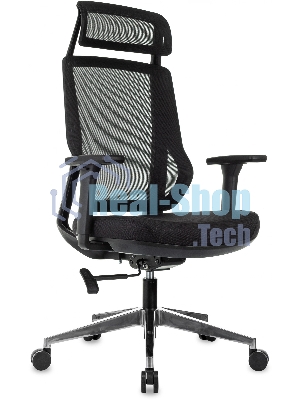 Кресло Бюрократ MC-412N-H черный, сетка, подголовник