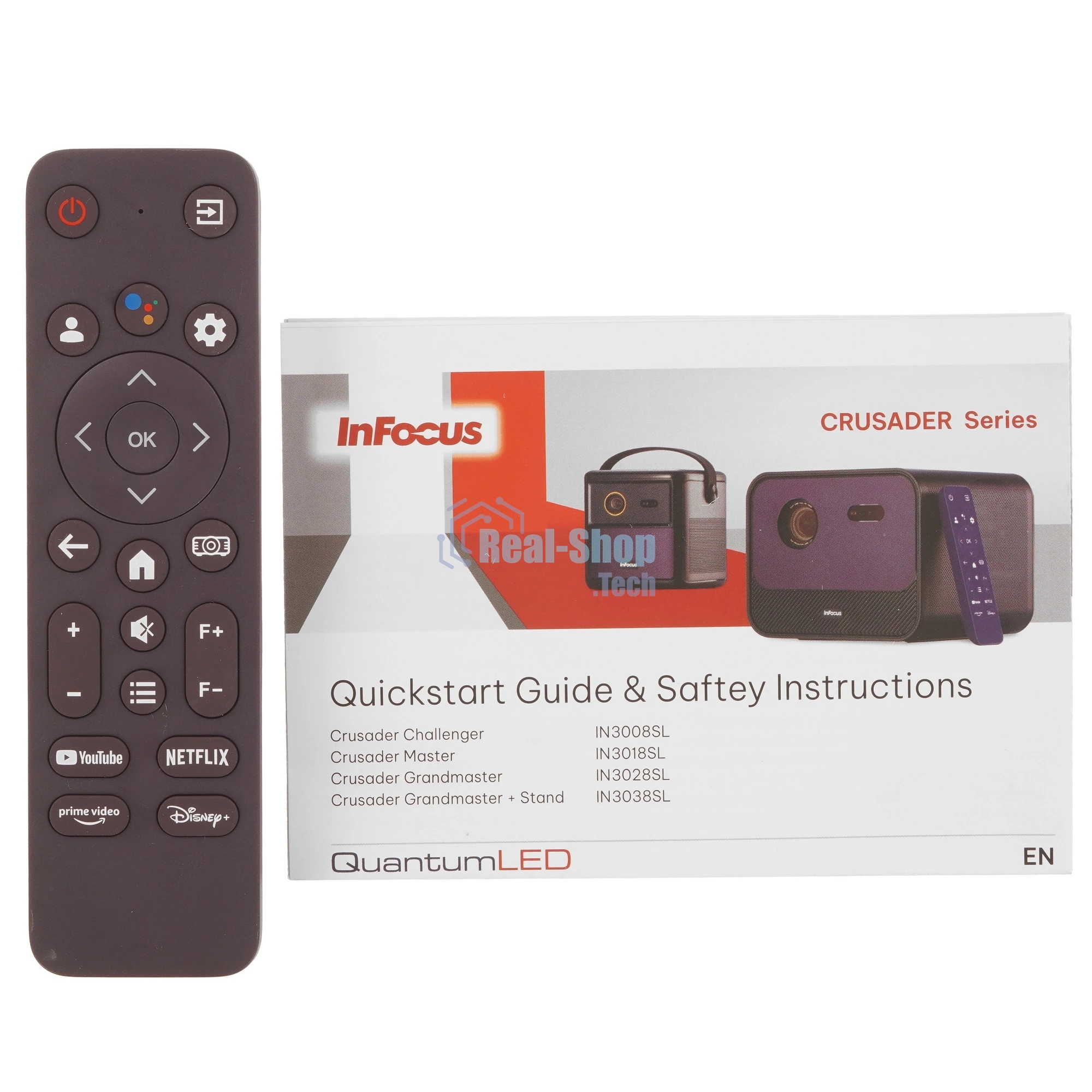 LED проектор InFocus IN3018SL Crusader Master DLP, 450 lm, FullHD, (1.2:1), HDMI 2.0 (eARC) USB-A 2.0, AUX, Bluetooth 5.1/BLE, wi-fi 2.4/5GHz, 2х10W Dolby Audio, до 25000ч., 1.57 кг батарейка