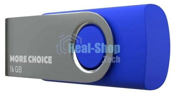 Флешка USB More Choice MF16-4 blue (4610196407567), 16Gb, USB 2.0, R/W 15/6, синий