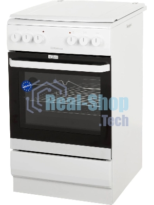Плита электрическая Hansa FCEW54120 белый, конфорок 4 шт, духовка 62 л, 50 см x 85 см x 60 см