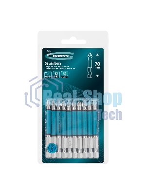 Бита Gross PH2х70мм, сталь S2, кругл., 10 шт.
