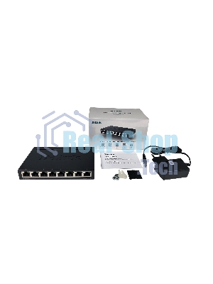 Коммутатор D-Link DGS-1008D/R1A, 8×1 Гбит/с, неуправляемый
