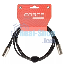 Кабель MIDI FORCE MCC-02/1.5MIDI DIN 5-pin - MIDI DIN 5-pin, высококачественный, диаметр 6 мм, для подключения синтезаторов, звуковых модулей и др. оборудования, профессиональные металлические разъемы, длина 1,5 м, черный
