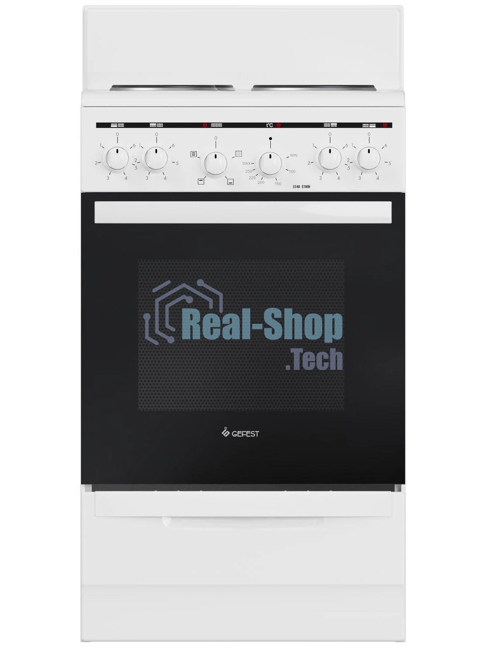 Плита электрическая Gefest ЭП Н Д 5140 E1WH белый, конфорок 4 шт, духовка 55 л, 50 см x 85 см x 58.5 см