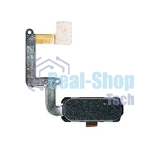 Кнопка HOME в сборе с механизмом и шлейфом для Samsung A320, черная