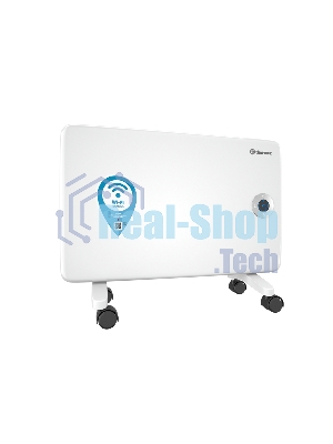 Конвектор электрический Thermex Frame 1000E белый, 1000 Вт, 15 м2, термостат, дисплей, WiFi