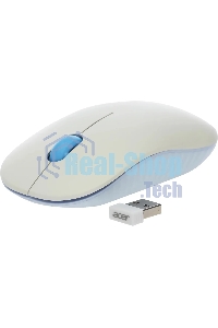 Мышь беспроводная Acer OMR205 белый/голубой, 1200 dpi, радиоканал, USB, кнопки - 3