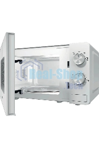 Микроволновая печь Gorenje MO20E1W2 белый, 20 л, 800 Вт, переключатели - поворотный механизм