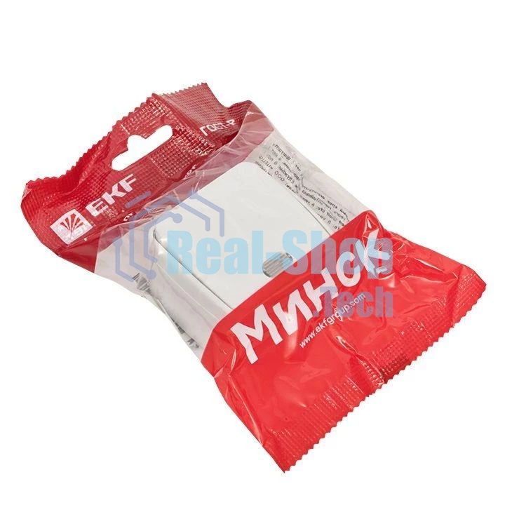 Выключатель 1-клавишный EKF Basic Минск ОП 10А с индикатором белый