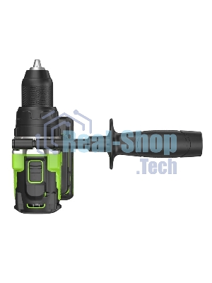 Дрель-шуруповерт аккумуляторная Greenworks GD24DD140 24V, 70/140Нм,Anti-kickback,2х4Ач,ЗУ,кор 3707607CUD