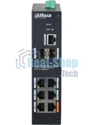 Коммутатор Dahua DH-HS4208-4GT-60, 6×1 Гбит/с + 2×1 Гбит/с SFP, управляемый