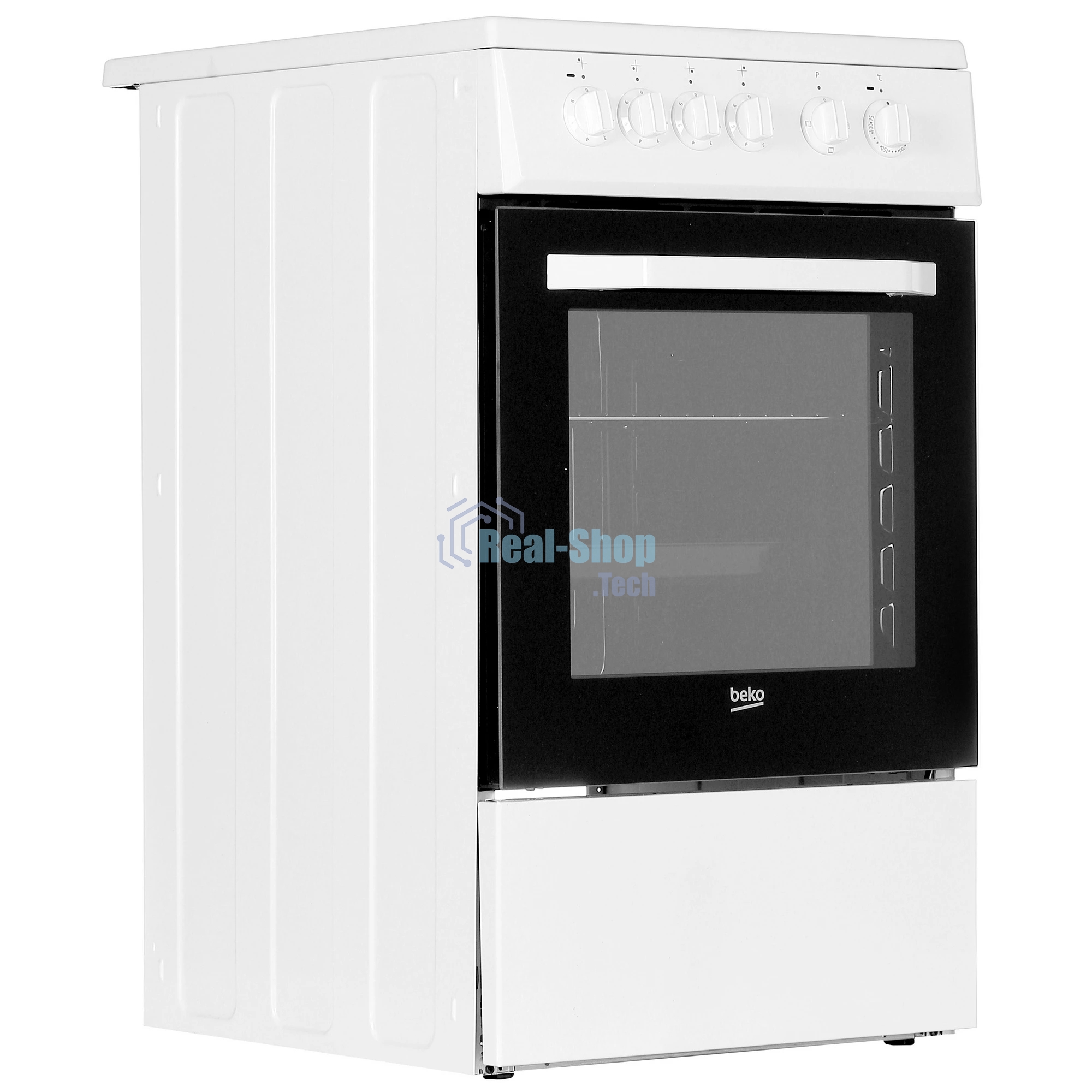 Плита электрическая Beko FFSS57000W белый, конфорок 4 электрических, духовка 60 л, 50 см x 85 см x 60 см