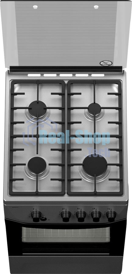 Плита газовая Darina 1D1 GM 241 014 Х нержавеющая сталь/черный, конфорок 4 шт, духовка 50 л, 50 см x 85 см x 60 см