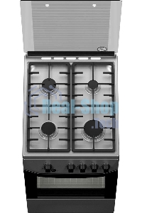 Плита газовая Darina 1D1 GM 241 014 Х нержавеющая сталь/черный, конфорок 4 шт, духовка 50 л, 50 см x 85 см x 60 см