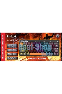 Клавиатура проводная Defender Black Raven GK-417, USB, черный