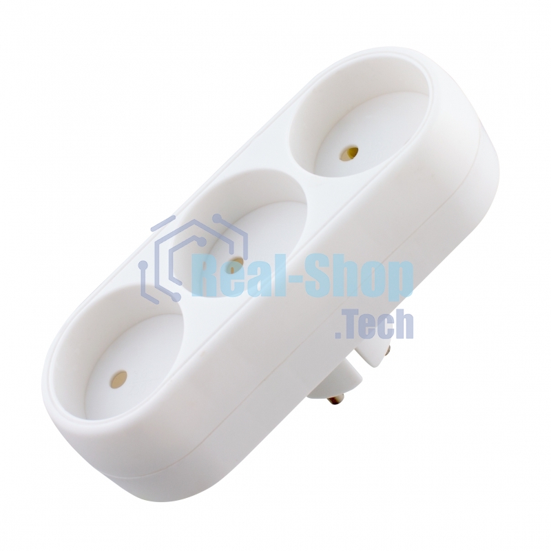 Сетевой адаптер СТАРТ SA1/3-L, 3 розетки, до 10А, IP20, белый