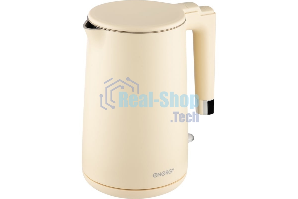 Чайник электрический Energy E-215 1.7л, двойной корпус, бежевый