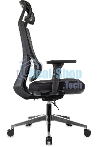 Кресло руководителя Бюрократ MC-412N-H черный сетка/ткань с подголов. крестов. металл хром