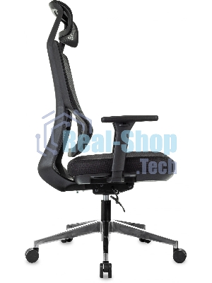 Кресло Бюрократ MC-412N-H черный, сетка, подголовник