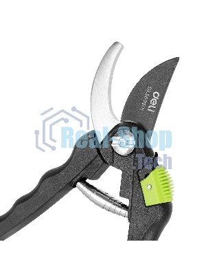 Инструменты ручные садовые режущие Deli Секатор садовый Deli DL580201 лезвия с тефлоновым покрытием, длина 207мм, макс. диаметр резки 18мм, сталь 55С