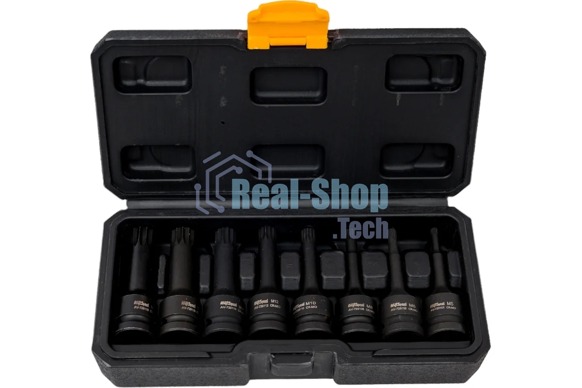 Набор торцевых головок Av Steel AV-726408 в комплекте 8 предметов