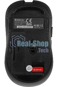 Мышь беспроводная Defender Gassa MM-105 красный, 1600 dpi, радиоканал, USB, кнопки - 6