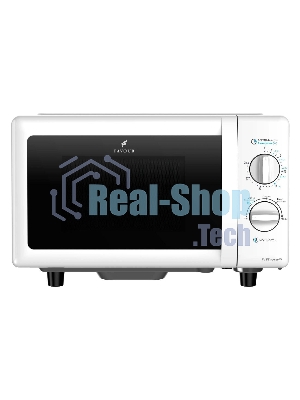 Микроволновая печь FAVOUR FV FT 700 20W белый, 20 л, 700 Вт, переключатели - поворотный механизм
