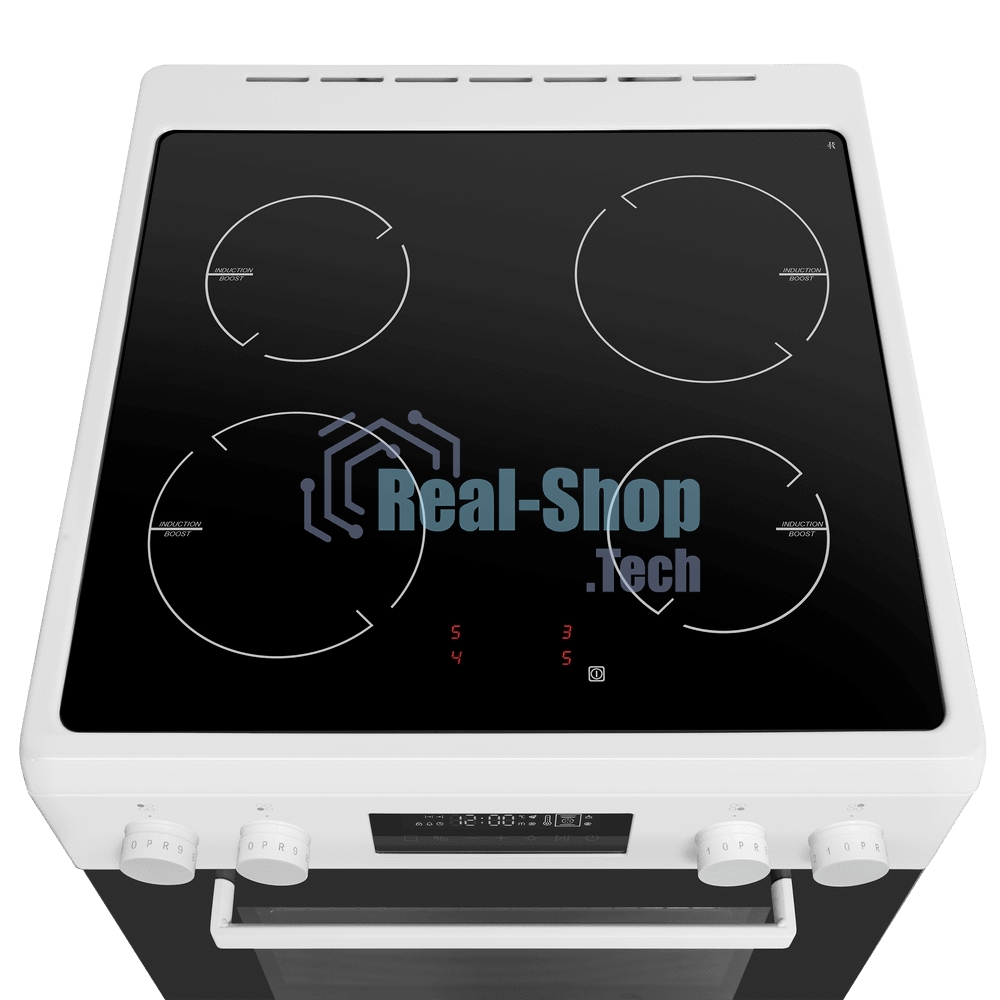 Плита электрическая MAUNFELD MIC611W01TD белый, конфорок 4 электрических (индукционных), духовка 59 л, 60 см x 84.5 см x 63 см