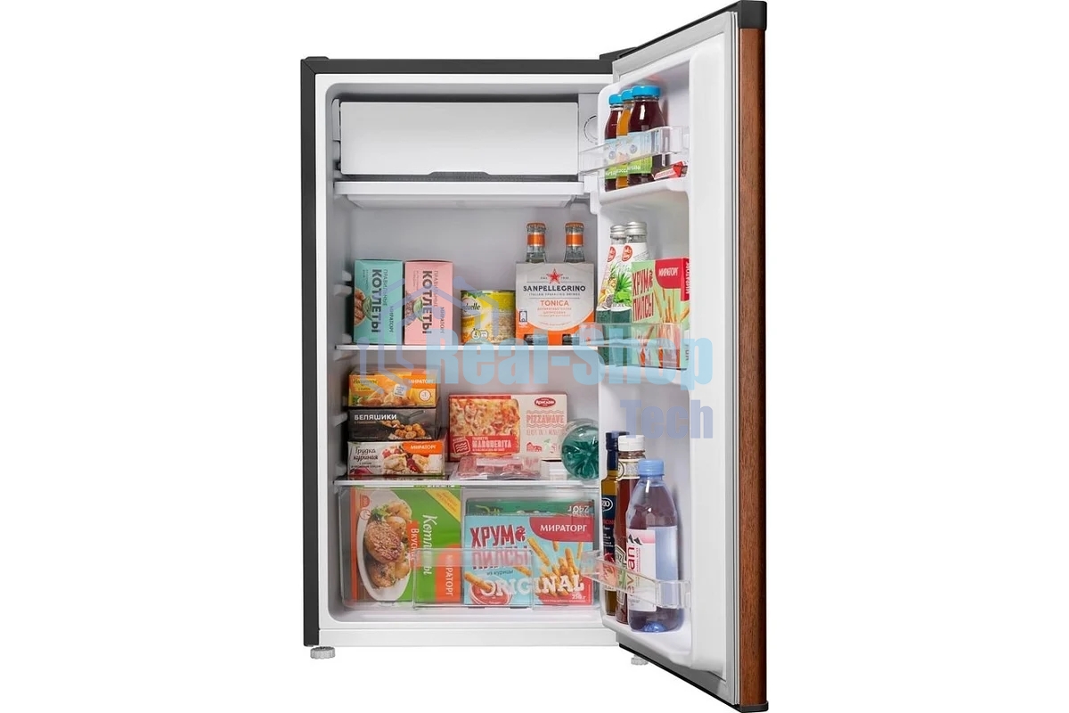 Холодильник Maunfeld MFF83WD дерево/черный мат. однокамерный 85л