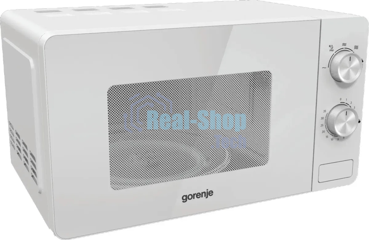 Микроволновая печь Gorenje MO20E1W2 белый, 20 л, 800 Вт, переключатели - поворотный механизм