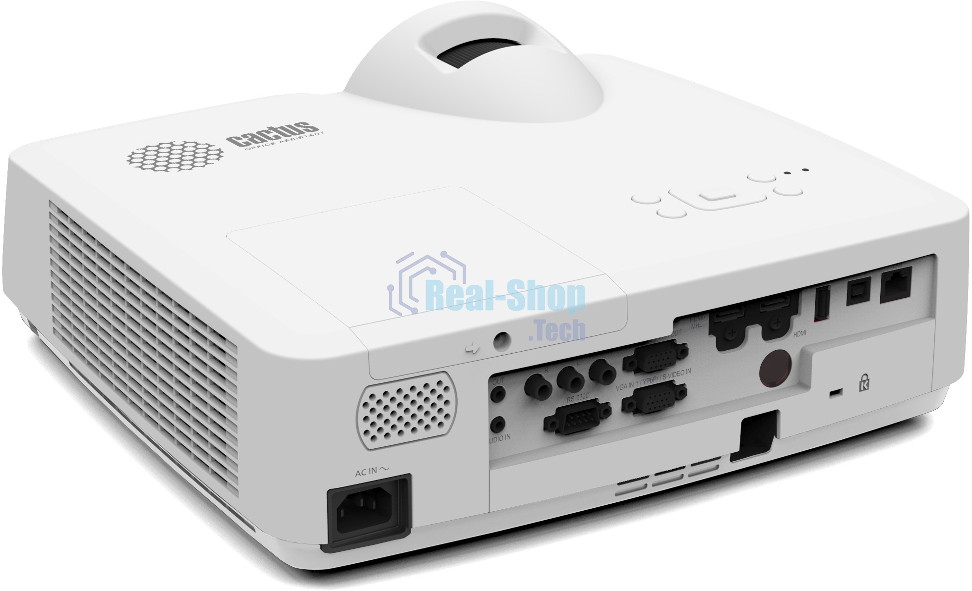 Проектор Cactus Bright CS-V3.WT 3LCD 4000Lm ANSI (1280x800) 30000:1 ресурс лампы:10000часов 1xUSB typeA 1xUSB typeB 2xHDMI 4кг