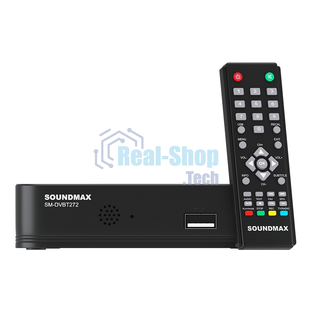 Приставка для цифрового ТВ SOUNDMAX SM-DVBT272 черный