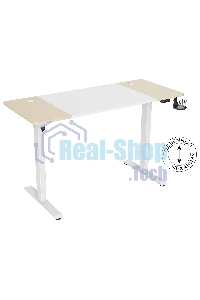 Стол компьютерный Cactus CS-EDL-WWD столешница МДФ дуб молочный каркас белый