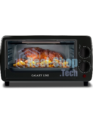 Мини-печь Galaxy Line GL 2625, черный, 8 л, 1000 Вт, таймер на 60 минут, индикатор работы, автоотключение